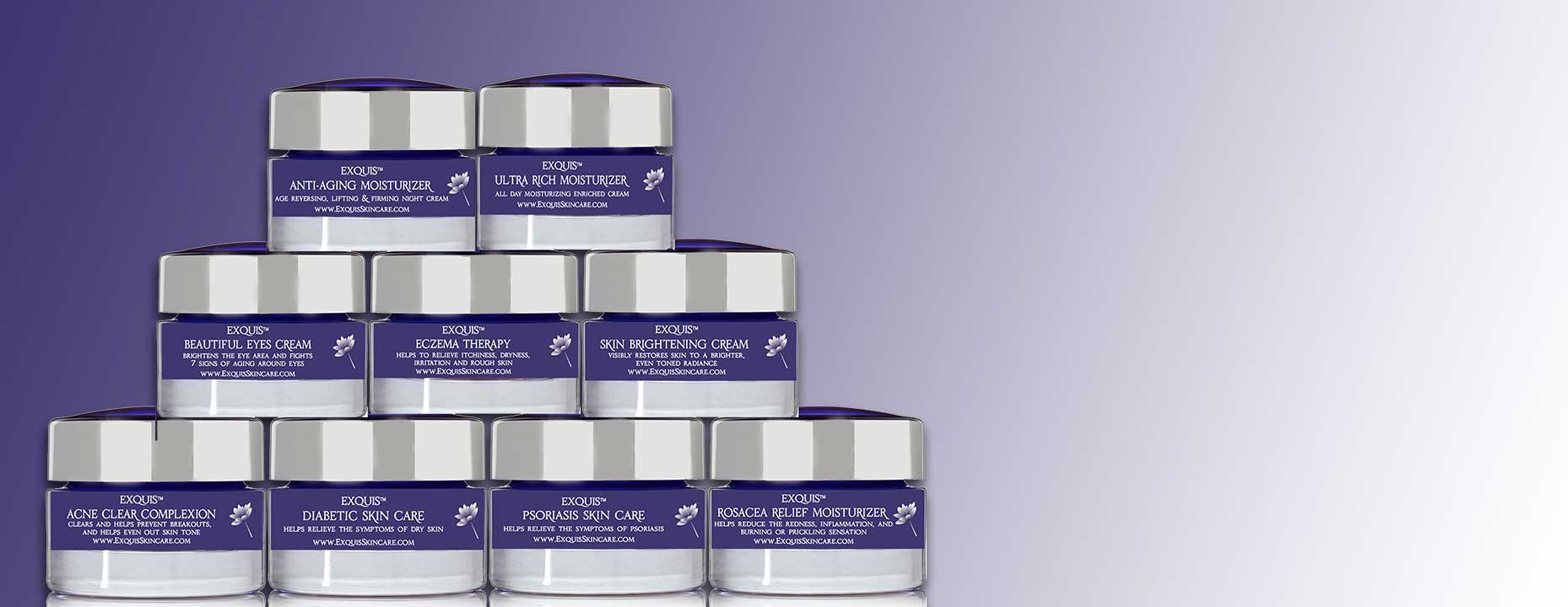 Exquis skincare anti-agiing line.